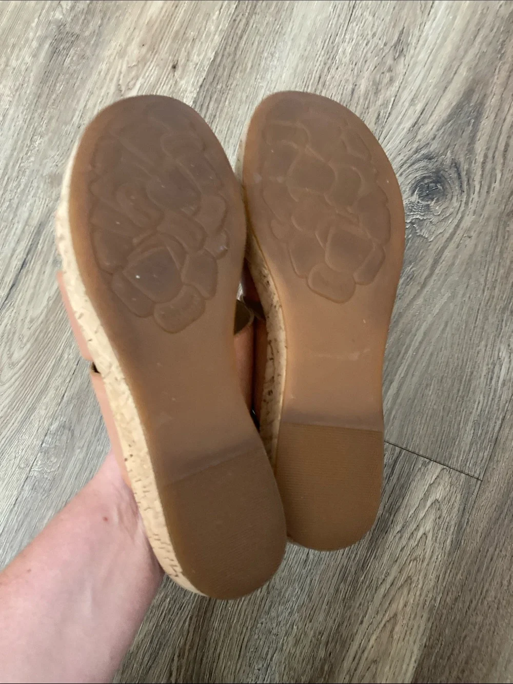 Kork Ease Brown Cork Platform Slide Sandals Sz 10